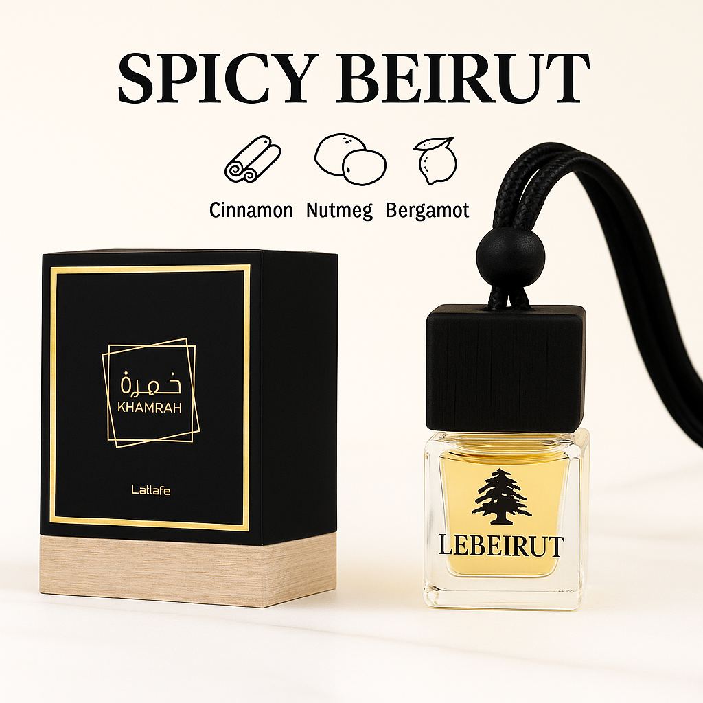 Spicy Beirut auto parfum - inspired by Lataffa Khamrah